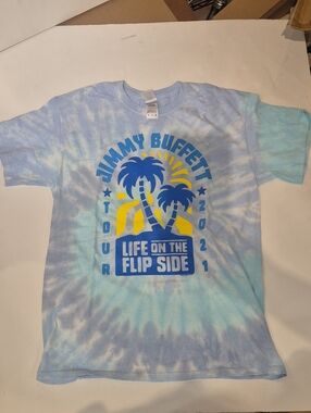 Jimmy Buffet 2021 "Life on the Flip Side" Tie-Dye T-Shirt " Medium